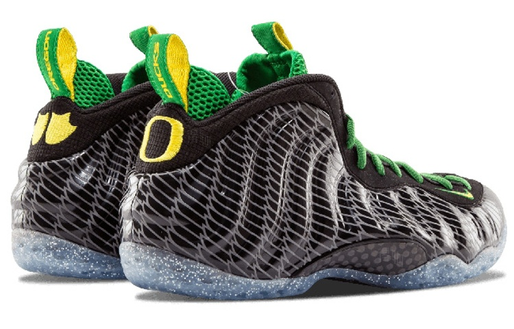 Мужские кроссовки Nike Foamposite One (черный) — 黑/黄/苹果绿/银 — фото 4