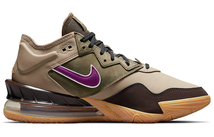 Мужские кроссовки Nike Lebron 18 Low EP Viotech (коричневые) — фото 2