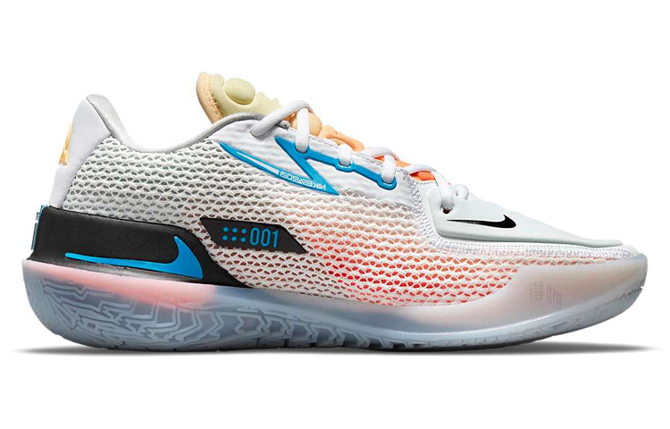 Кроссовки Nike Air Zoom G.T. Cut 1 (бело-сине-оранжевые) — фото 2