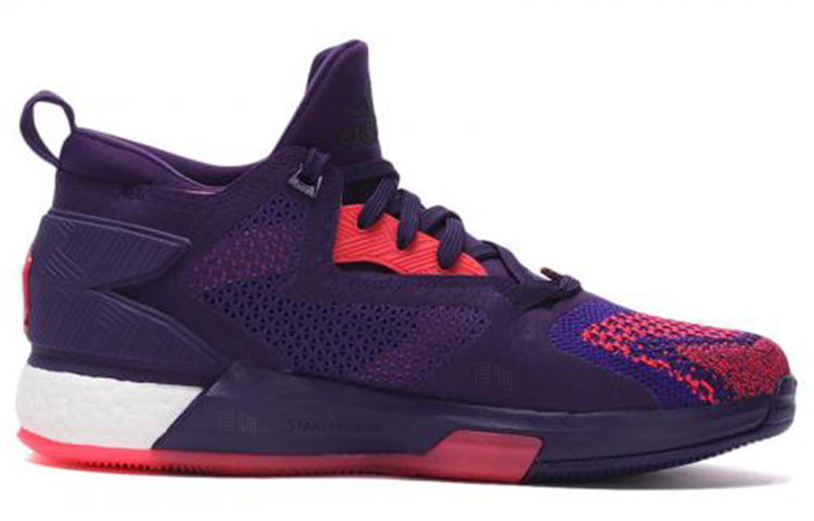 Мужские кроссовки adidas D lillard 2 Boost (фиолетовые) — 葡萄紫 — фото 2