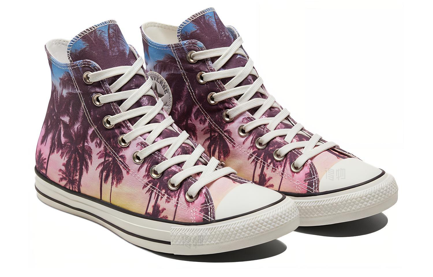 Кеды Converse Chuck Taylor All Star (коричневые с принтом) — 落日棕/榈 — фото 3
