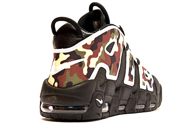 Мужские кроссовки Nike Air More Uptempo (черно-белый) — фото 3