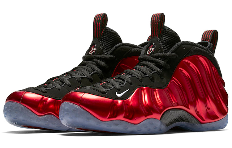 Мужские кроссовки Nike Foamposite One Metallic Red (красные) — фото 2