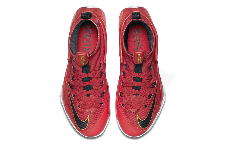 Мужские баскетбольные кроссовки Nike Ambassador 8 (красно-белые) — фото 4
