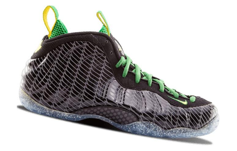 Мужские кроссовки Nike Foamposite One (черный) — 黑/黄/苹果绿/银 — фото 2