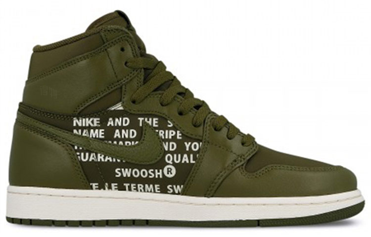 Мужские кроссовки Jordan Air Jordan 1 Retro High Olive Canvas — 橄榄绿 — фото 2