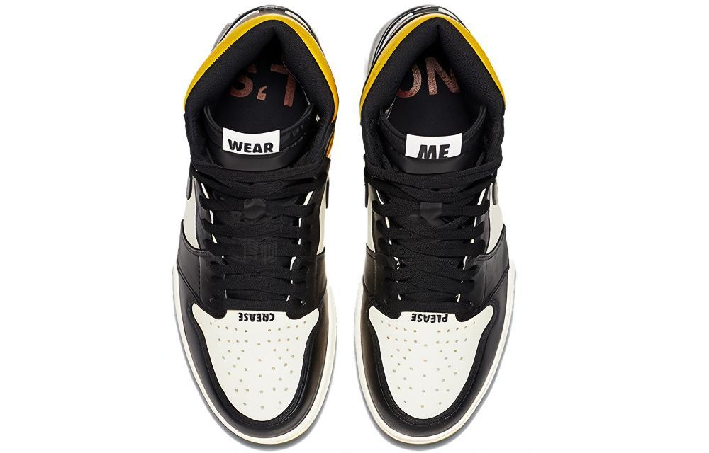 Кроссовки Air Jordan 1 Retro High Nrg Not For Resale (черно-желтые) — Чёрный / жёлтый — фото 4