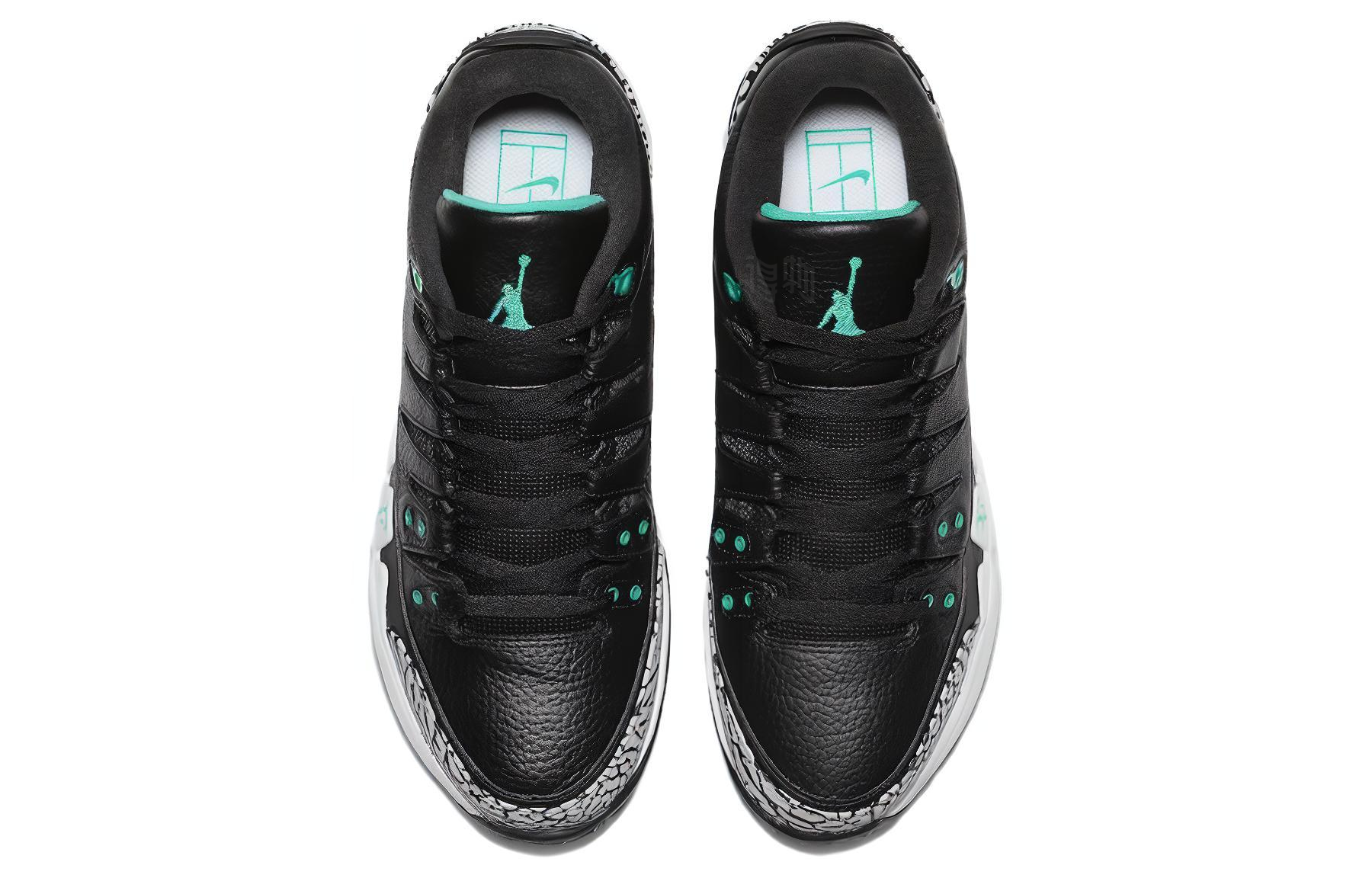 Унисекс кроссовки Nike Zoom Vapor AJ3 Atmos Jade (черные) — фото 4