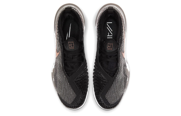 Женские кроссовки Nike React Vapor NXT (черно-золотые) — 黑/白/玫瑰金 — фото 4