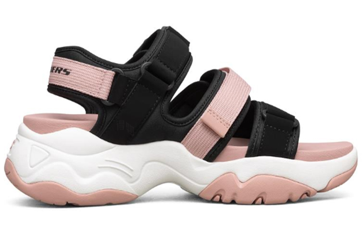 Женские сандалии Skechers D'Lites 3.0 (черно-розовые) — фото 2