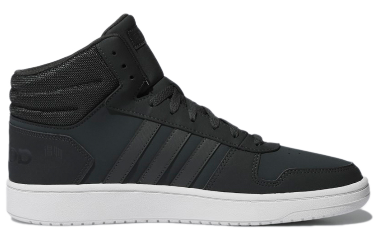 Мужские кеды adidas neo HOOPS 2.0 Mid (черные) — фото 2