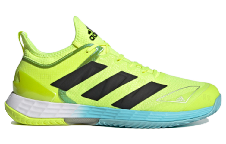 Мужские кроссовки adidas Adizero Ubersonic 4 (белые с черным) — Жёлтый / чёрный — фото 2
