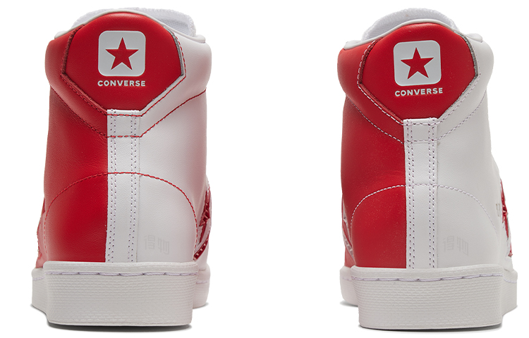 Высокие кеды Converse Cons Pro Leather Rivals (красно-белые) — Красныйбелый — фото 4