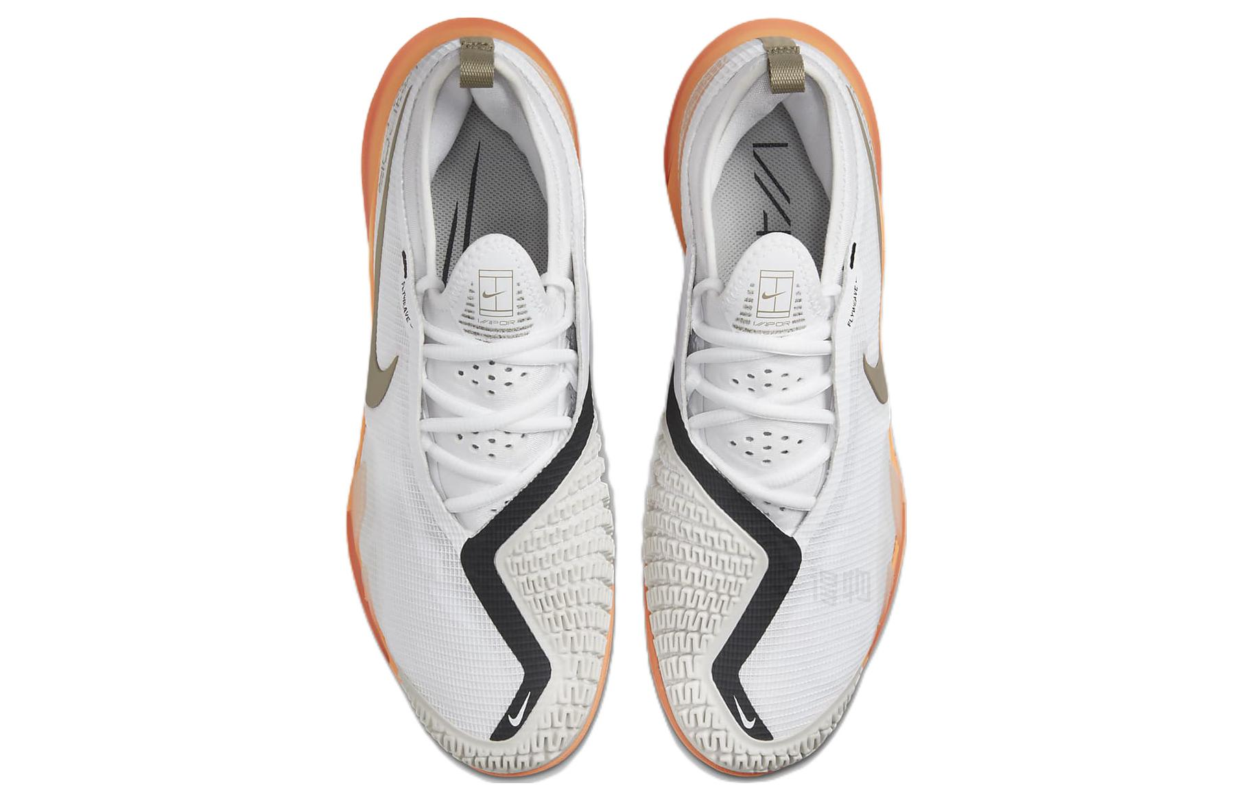 Кроссовки Nike React Vapor NXT (бело-оранжевые) — фото 4