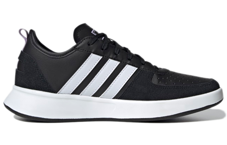 Женские кеды adidas Court80s (черные) — Чёрный / белый — фото 2