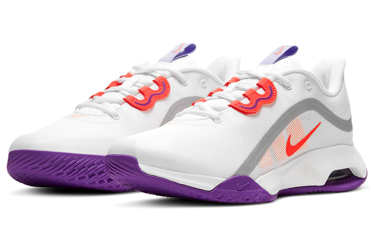 Женские кроссовки Nike Air Max Volley (бело-красно-фиолетовые) — фото 3