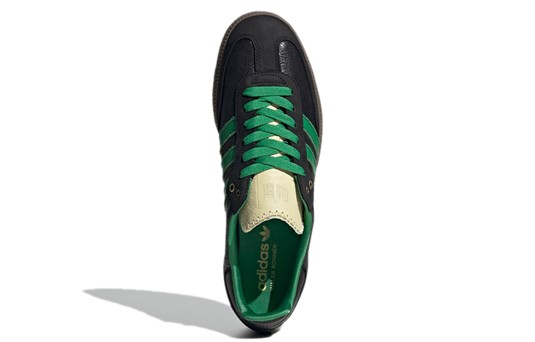 Кеды adidas originals x Wales Bonner Samba (черно-зеленые) — фото 5