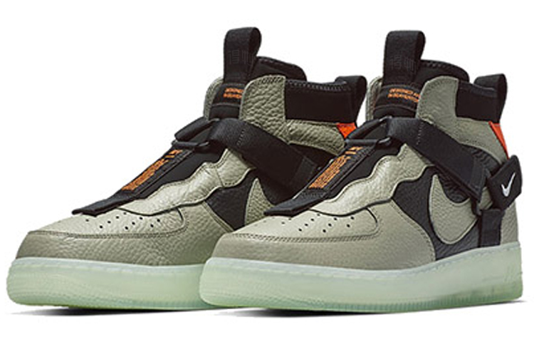 Кроссовки Nike Air Force 1 Utility Spruce Fog/Black (черно-серые) — 云杉雾/黑色 — фото 2