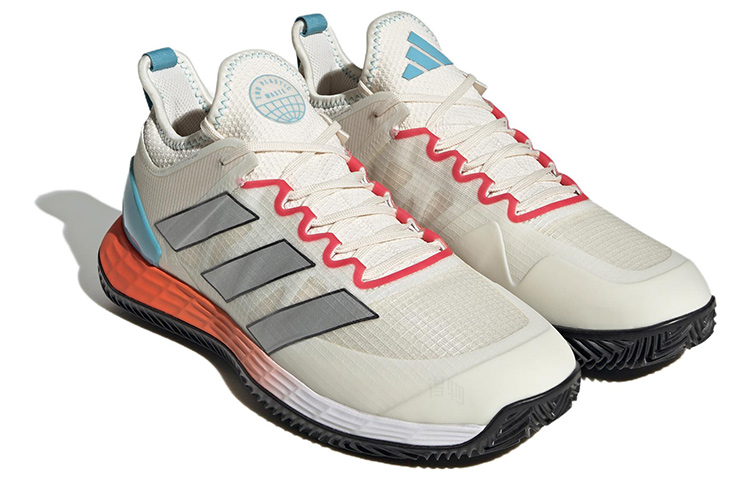 Мужские кроссовки adidas Adizero Ubersonic 4 Clay Court (серыйбелый) — Серыйбелый / серебристый / синий / чёрный — фото 3