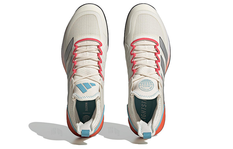 Мужские кроссовки adidas Adizero Ubersonic 4 Clay Court (серыйбелый) — Серыйбелый / серебристый / синий / чёрный — фото 5