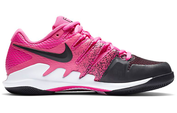 Женские кроссовки Nike Court Air Zoom Vapor X (черно-бело-розовые) — фото 2