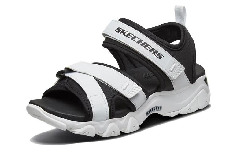 Женские сандалии Skechers D'LITES 2.0 (черно-белые) — фото 2