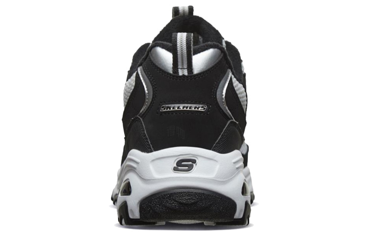 Женские кроссовки Skechers D'LITES 1.0 (черно-белые) — Чёрныйбелый — фото 4
