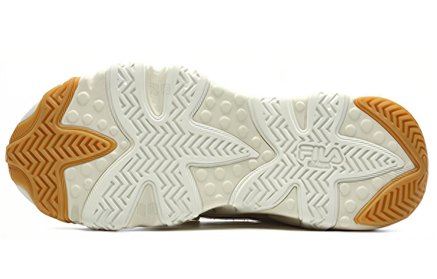 Женские кеды Fila FUSION STARFISH CANVAS (бело-желтые) — 白芦笋/泥土黄/棕 — фото 5