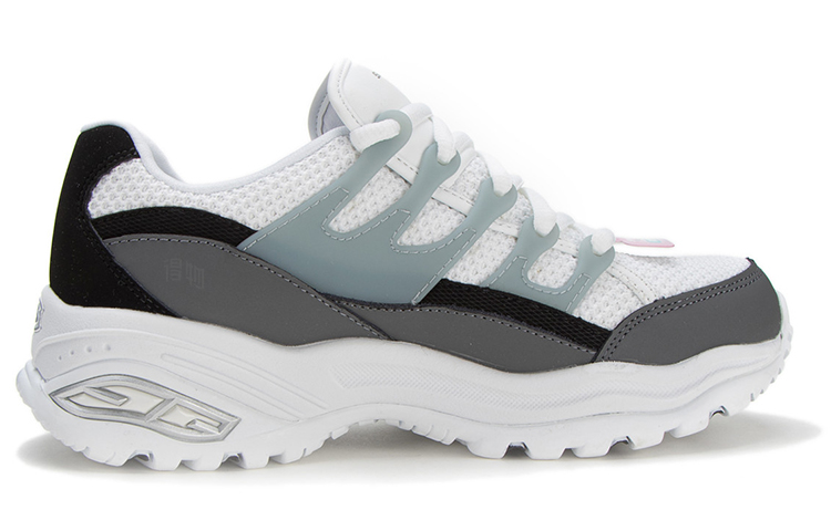 Женские кроссовки Skechers D'LITES (бело-серые) — фото 2