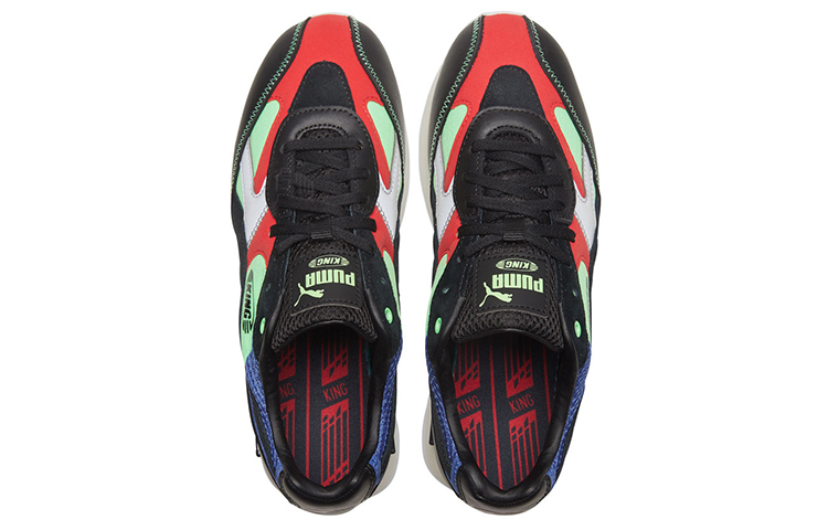Кроссовки PUMA Future Rider King (черно-зелено-красно-синие) — Чёрный / зелёный / красный / синий — фото 4