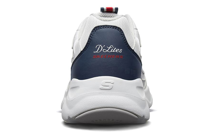 Мужские кроссовки Skechers D'LITES AIRY (бело-черно-красные) — фото 4