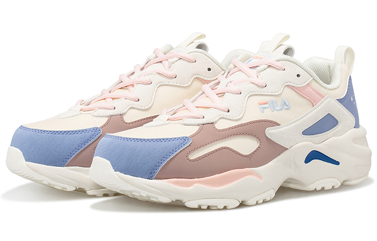 Женские кроссовки Fila Tracer (бело-сине-розовые) — фото 3