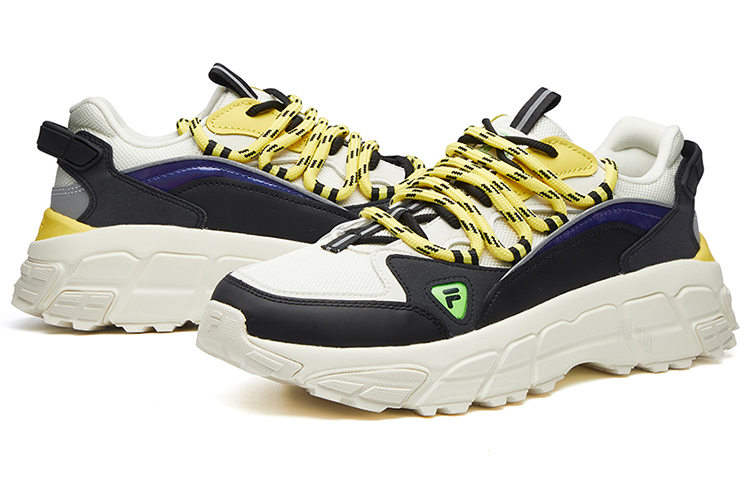 Мужские кроссовки Fila FUSION Skyrunner (черно-бело-желтые) — фото 4