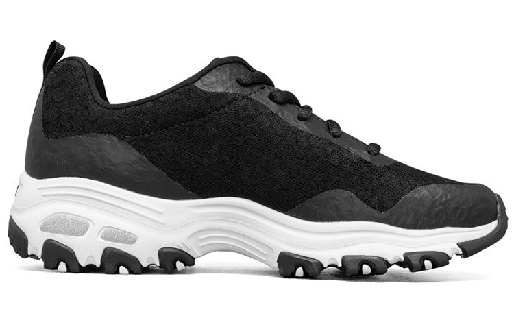 Женские кроссовки Skechers D'LITES 1.0 (черно-белые) — фото 2