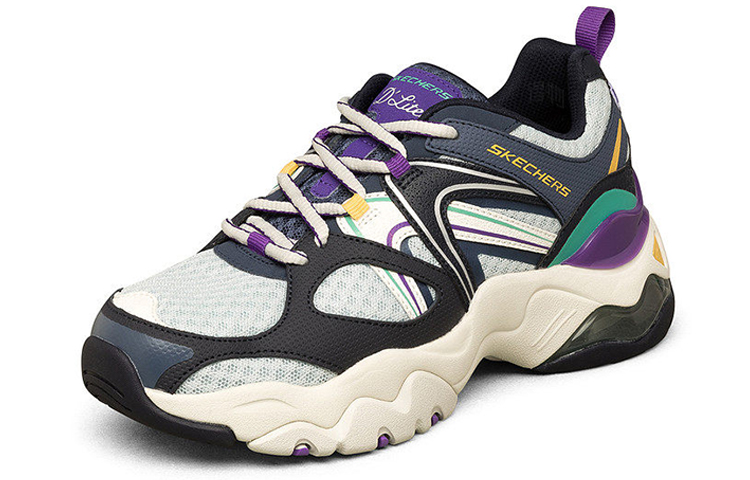 Женские кроссовки Skechers D'Lites (сине-фиолетовые) — фото 2