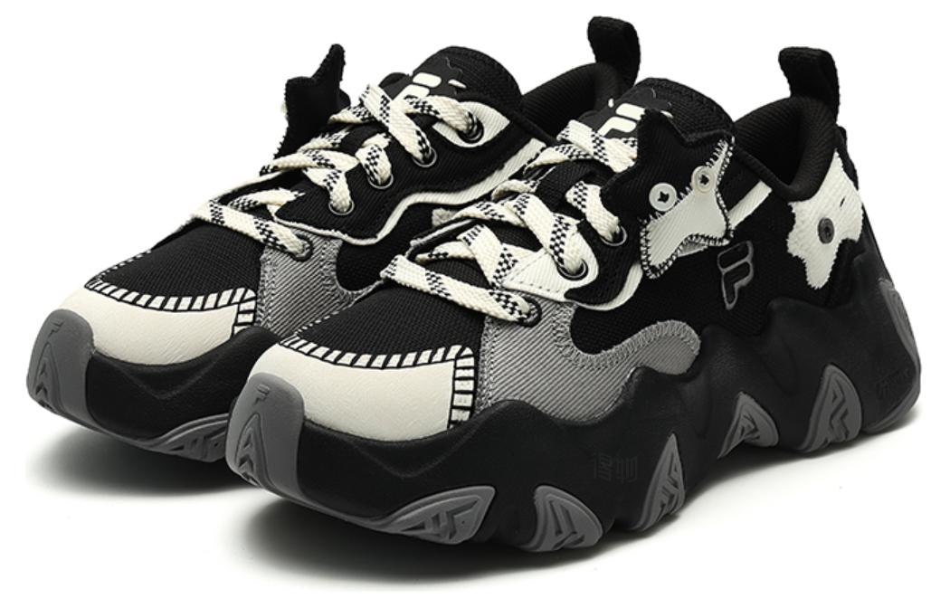 Женские кеды Fila FUSION STARFISH CANVAS (черно-белые) — Чёрный / белый — фото 3