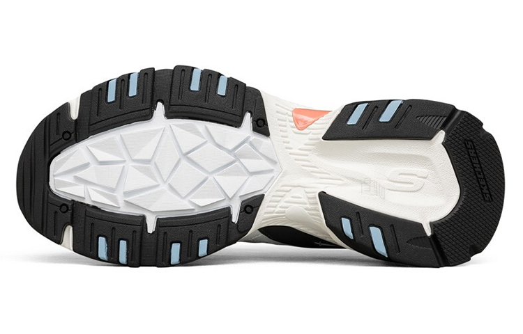 Женские кроссовки Skechers Stamina V2 (бело-черные) — Белый / чёрный — фото 5