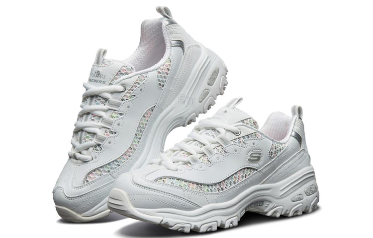 Женские кроссовки Skechers D'LITES 1.0 (молочно-белые) — 奶白 — фото 3