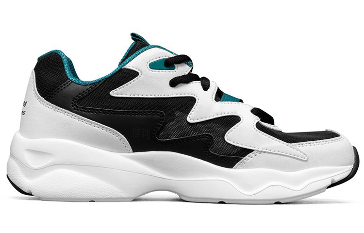 Женские кроссовки Skechers D'LITES AIRY (бело-черно-зеленый) — Белый / чёрный / зелёный — фото 2