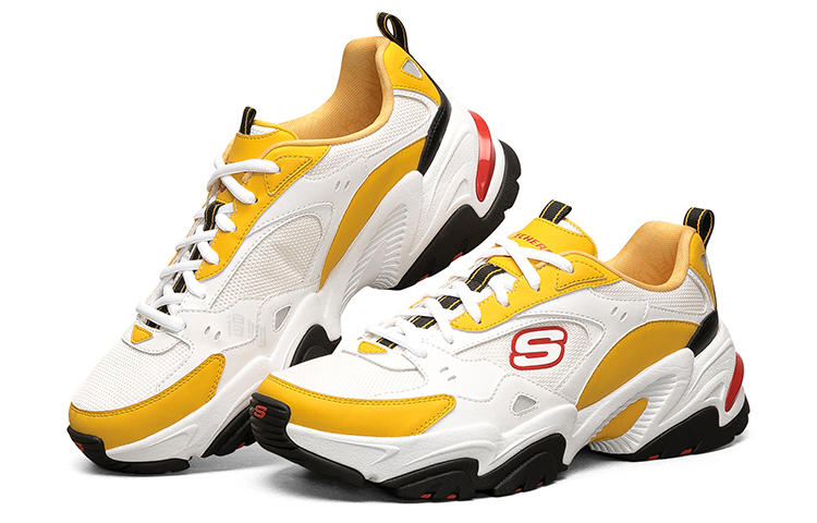 Женские кроссовки One Punch Man x Skechers Stamina V2 (бело-черно-желтые) — фото 4