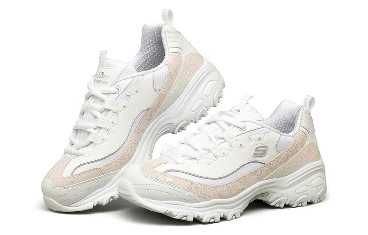 Женские кроссовки Skechers D'LITES 1.0 (белые) — Белый — фото 3