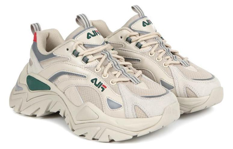 Кроссовки Fila Interation Light (бело-серо-зеленые) — Белыйсерыйзелёный — фото 3