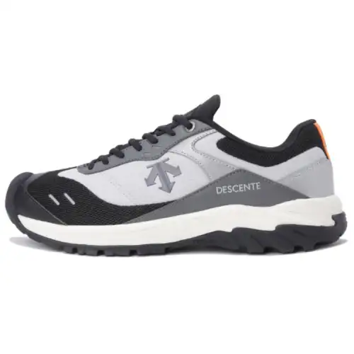 DESCENTE Sport Style Low top Casual City Commuting Running Shoes Unisex Gray Black