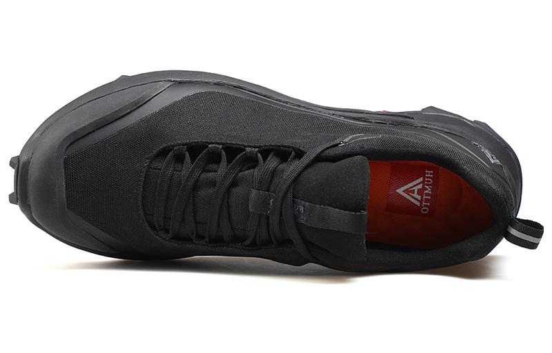HUMTTO Textile, Synthetic Leather Cushioning Slip Resistant Abrasion Resistant Low top Outdoor Shoes Men’s Black