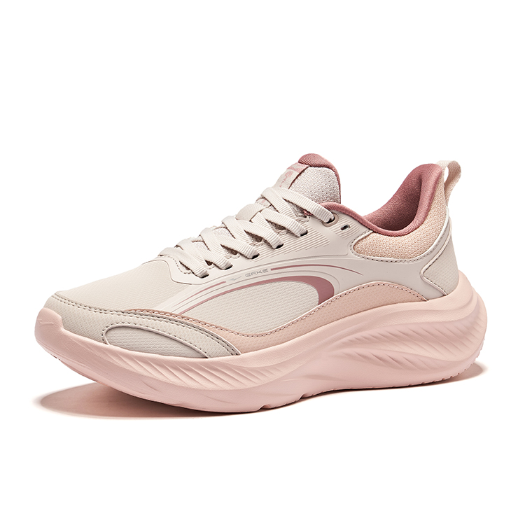 Erke Cushioning Rebound Low top Casual Running Shoes Women’s Painted Gray Clear Candy