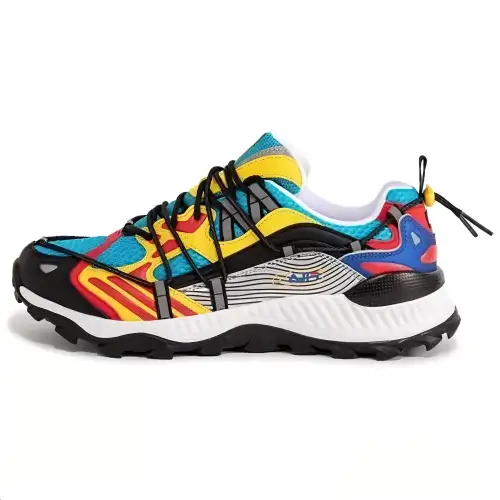 FILA Low top Running Shoes Men's Black Blue Yellow