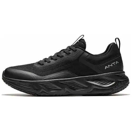 Anta Slip Resistant Abrasion Resistant Low top Training Running Shoes Men's Black