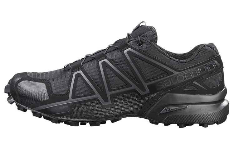 SALOMON Speedcross 4 Fabric Abrasion Resistant Low top Running Shoes Men's Black
