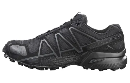 SALOMON Speedcross 4 Fabric Abrasion Resistant Low top Running Shoes Men's Black