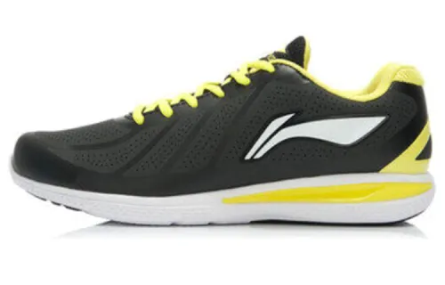 Li Ning Comfortable And Breathable Cushioning Slip Resistant Abrasion Resistant Low top Running Shoes Men's Black Green